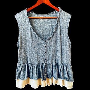 Anthropologie Pilcro Ruffled Tiered Sweet Top: M